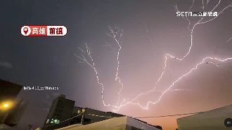雨彈襲　南投下冰雹、高雄驚見閃電蜘蛛網