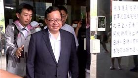 ▲鄭文燦五百萬交保步出桃檢