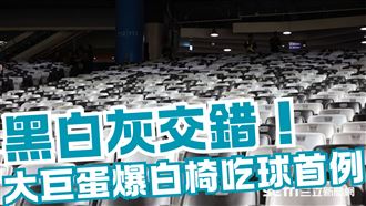 大巨蛋「白椅吃球」首例！餅總動怒抗議