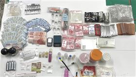 台中警查獲毒品轟趴，逮5男2女，驚見「喪屍毒品」麻醉煙彈，警方上門渾然不知(圖／翻攝畫面)