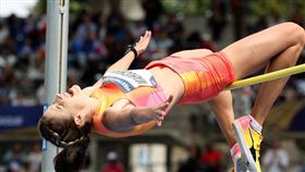 馬胡奇克在巴黎參加女子跳高賽事，成功打破世界紀錄。（圖／路透社／達志影像）