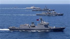日本、菲律賓、美國、澳洲4月在南海聯合演習。（圖／翻攝自x.com/JMSDF_SDF）