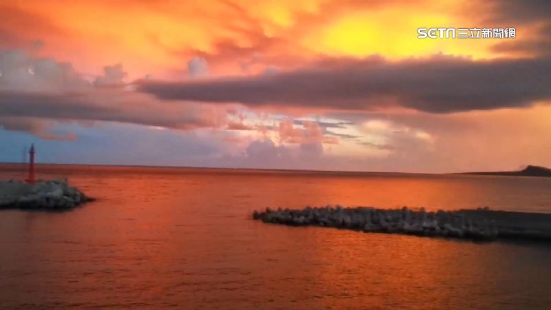 午後雷陣雨後現象　台東現「火燒雲」美景