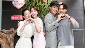 傅子純、吳婉君、許仁杰、謝京穎出席《愛的榮耀》茶敘。（圖／民視提供）