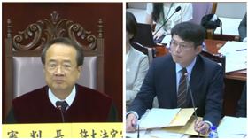 ▲國會擴權法案通過，憲法法庭大戰開打。黃國昌突襲抗議沒收到資料，被審判長打斷「時間寶貴」。（圖／翻攝自司法院官網）