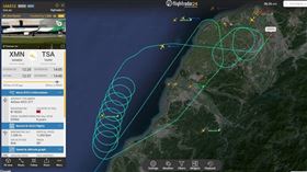 立榮航班「花式繞8圈」
（圖／截取自 台灣颱風論壇｜天氣特急 ）