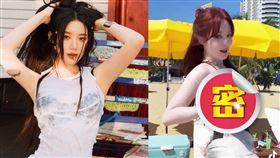 舒華解放中空泳衣熱舞影片引發大量網友轉發。（組合圖／翻攝自official_g_i_dle IG）