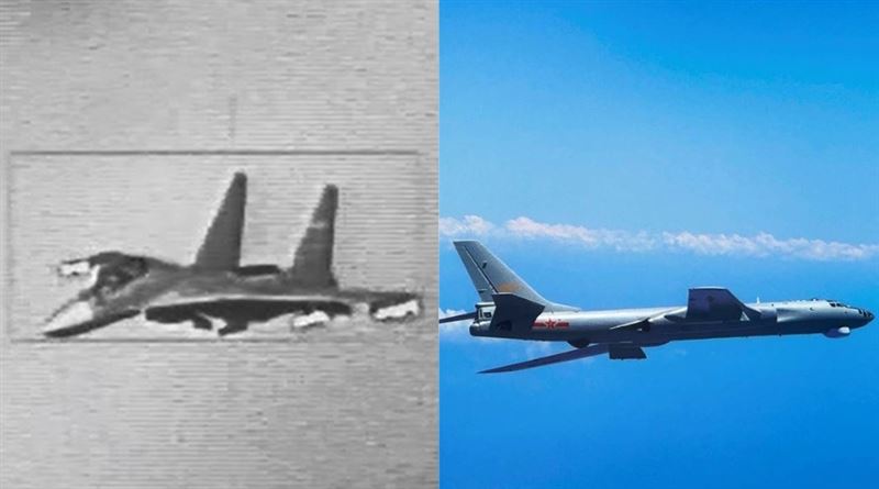 56共機逾中線！空軍公布殲16、轟6監控照