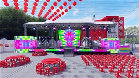 文化部組隊前進「巴黎文化奧運」，並透露表演舞台將以「廟埕舞台X 電子花車 X 熱鬧辦桌」意象呈現。（圖／文化部提供）