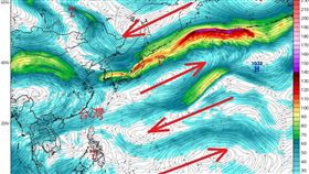 高空氣流交錯 鄭明典臉書
