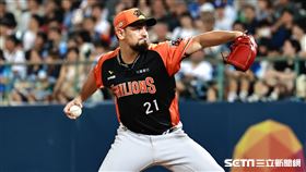 ▲統一獅先發投手勝騎士。（圖／記者劉彥池攝影）