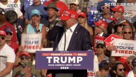 川普遇槍擊。（圖／AP授權）