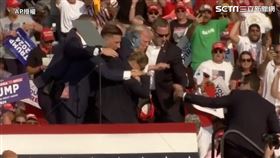 川普遇槍擊。（圖／AP授權）