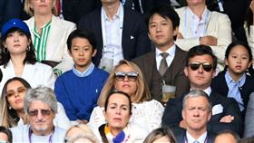 孫儷和老公鄧超觀賞溫布頓網球賽。（圖／美聯社／達志影像）