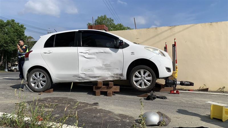 汽機車路口碰撞！男卡車底無生命跡象