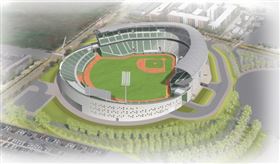 ▲亞太棒球場園區補足休閒娛樂需求，並活絡商業發展。（圖／台南市政府）