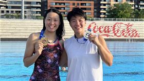 ▲台灣蹼泳選手黃渼茜、何品莉在各自項目拿下金、銀牌。（圖／體育署提供）
