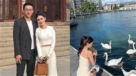  汪小菲和大S在結婚8周年時也曾在同地點餵天鵝。（圖／翻攝自汪小菲微博）