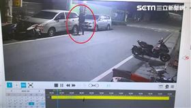 陳男拿漆彈槍射淡水分局監視器獲判無罪。（圖／翻攝畫面）