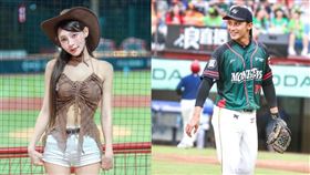 味全龍啦啦隊林襄昨天激喊應援馬傑森笑歪全場。