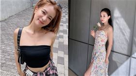 何妤玟（右）羨慕林珈安（左）被搭訕。（圖／翻攝自IG、Threads）