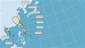 凱米颱風路徑預估。（圖／中央氣象署）