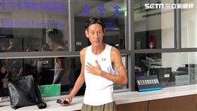 唐治平趕在萬安演習開始前抵達士林地檢署。（圖／記者楊忠翰攝影）