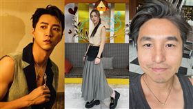 江宏傑（左）在遊戲過程中親到許藍方（中），王少偉假裝翻臉（右）。（圖／翻攝自IG）