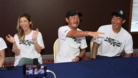 KID、郭泓志跟瑞瑪席丹先前出席記者會受訪。（圖／三立提供）