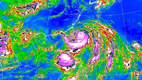 凱米颱風持續影響台灣。（圖／翻攝自氣象署）
