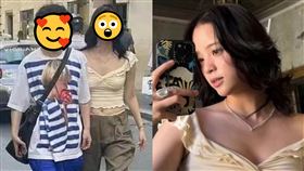 歐陽娜娜被網友拍下的模樣與自己上傳的照片有點落差。（圖／翻攝自小紅書）