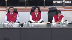 ▲賴清德卓榮泰視察中央災害應變中心