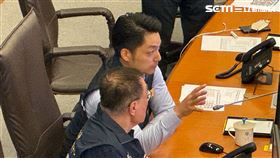 凱米颱風來襲，蔣萬安坐鎮災害應變中心。（圖／記者陳怡潔攝影）