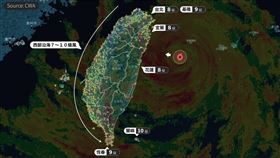 天氣論壇指出，強風幾乎未受山脈阻擋。（圖／翻攝自台灣颱風論壇｜天氣特急臉書）