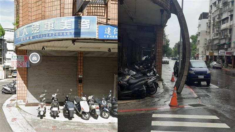北投危樓出事了！招牌砸落人行道畫面曝