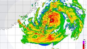 凱米颱風中心位置距離台灣陸地僅剩30公里。（圖／氣象署）
