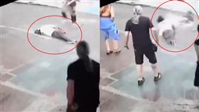 厄茲格踩積水倒地亡，友人上前扶也觸電。（圖／翻攝自Ｘ社群平台）