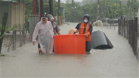 運具,橡皮艇,災情,水桶,九如鄉,屏東