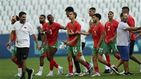 ▲巴黎奧運摩洛哥男足在沒有觀眾的狀況下打敗阿根廷。（圖／美聯社／達志影像）