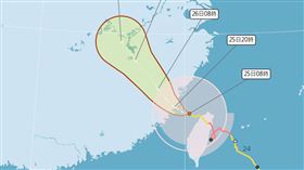 颱風凱米的路徑，就連美國專家也驚呼狂野。（圖／中央氣象署）