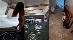 由於愛河貫穿高雄市區，緊鄰的三民區成最大受災戶，慘況一次看。（圖／翻攝畫面）