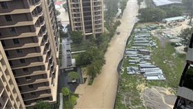 道路,颱風,豪雨,台灣,高雄市