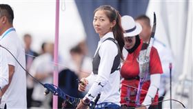 ▲巴黎奧運，台灣女子射箭隊邱意晴。（圖／中華奧會提供）