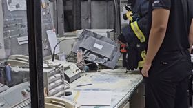 苗栗火車站行車室起火。（圖／翻攝畫面）