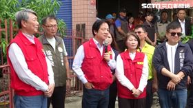 ▲賴清德視察屏東南州鄉萬華村排水情形