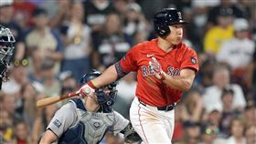 ▲吉田正尚從洋基終結者手中打回超前分。（圖／美聯社／達志影像）