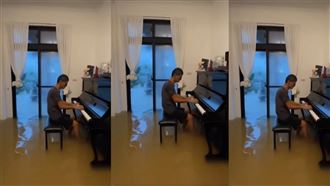 水淹家園慘！他彈《海闊天空》超淒涼