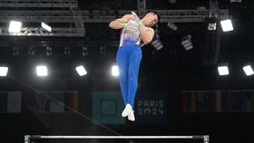 「亞洲貓王」唐嘉鴻在巴黎奧運單槓拿下14.933分高分。（圖／中華奧會提供）