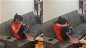 小選手抱膝痛哭。（圖／翻攝自threads@奇軒）