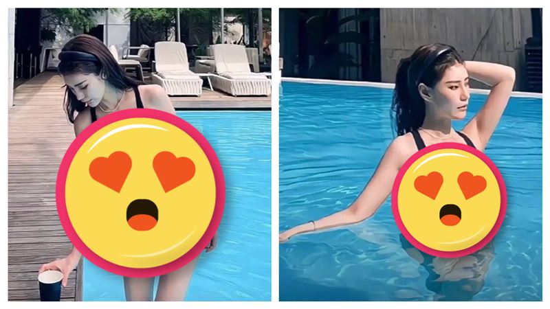 Mandy泳裝中空開到肚臍！陸網：側顏像S媽